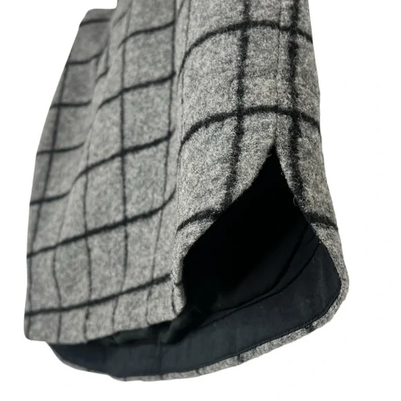 Madewell Wool Plaid Gray Black Miniskirt Size 00 - Picture 2 of 3